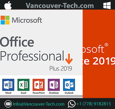 Microsoft Office 2019 Professional Plus Edition for Windows 10 – 1 License