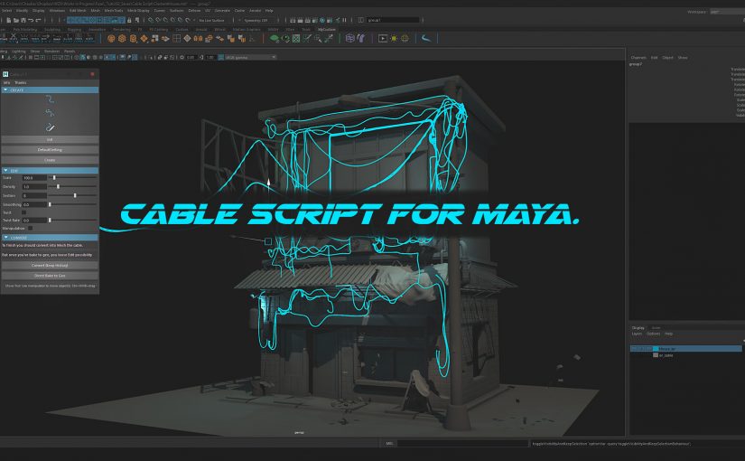 Cable 2.0 script for Maya 2018 to 2019