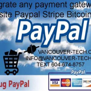 VANCOUVER BC CANADA BITCOIN PAYPAL STRIPE WORDPRESS WEB DESIGN Integrate any payment gateway to your website Paypal Stripe BitcoinWhat you get with this OfferPlease CONTACT before buying this offer (especially if you have hosted platforms such as Shopify, Wix or Squarespace website)! Also, please note that Shopify doesn't support PayPal Smart Button.I have advanced expertise in PayPal integration. I will integrate PayPal checkout on your website, blog or shopping cart.I can do simple PayPal button integration, donate button integration, IPN configuration as well as advance such as Express Checkout, etc.You Can Get:-- Buy now button- Donate Button- Simple PayPal Integration- Express Checkout- IPN Configuration and Setup- Fast deliveryOrders & payments are only accepted via PPH.Please Note:While sending a message, DO NOT write PayPal workaround.