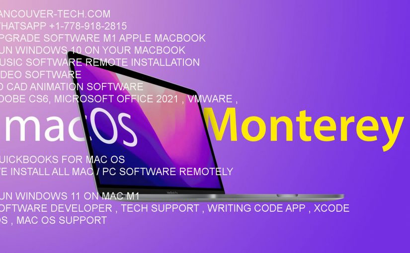 MAC OS MONTEREY RECOVERY UPGRADE VANCOUVER TORONTO TECH